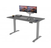 POKAR Desk with silver electric frame Grey 120x80