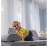 Creative modular Kids Sofa, set of 6 with semicircle cushion beige