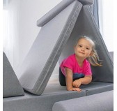 Triangular cushion for modular Kids Sofa, grey