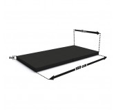 Foldable mattress 160x80x8 cm for modular Kids Sofa, black