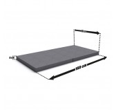 Foldable mattress 160x80x8 cm for modular Kids Sofa, grey