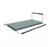 Foldable mattress 160x80x8 cm for modular Kids Sofa, blue