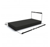 Foldable mattress 160x80x15 cm for modular Kids Sofa, black