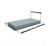 Foldable mattress 160x80x15 cm for modular Kids Sofa, blue