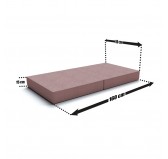 Foldable mattress 160x80x15 cm for modular Kids Sofa, pink