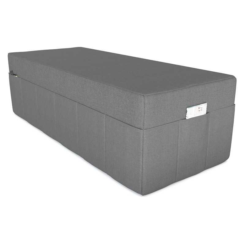 Cover for folding mattress 160x195x15 cm, Grey