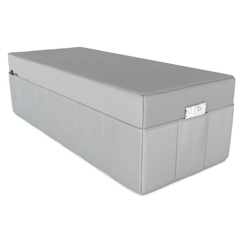 Water-resistant folding mattress cover 160x195x15 cm, Grey