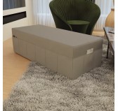 Water-resistant folding mattress cover 160x195x15 cm, Grey