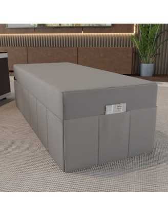 Water-resistant folding mattress cover 160x195x15 cm, Grey
