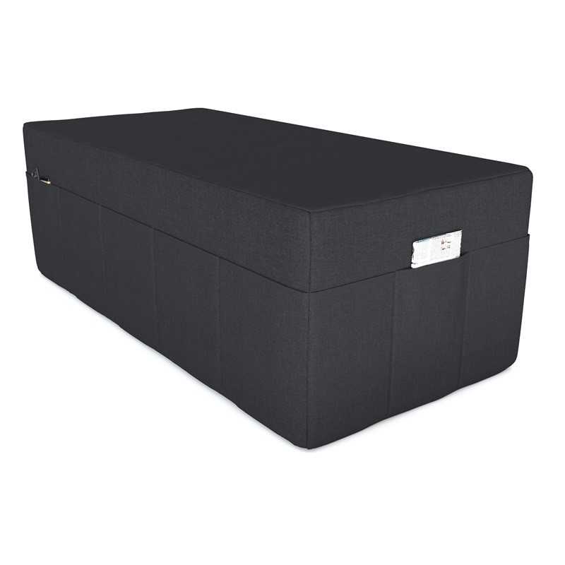 Cover for folding mattress 140x195x15 cm, Black