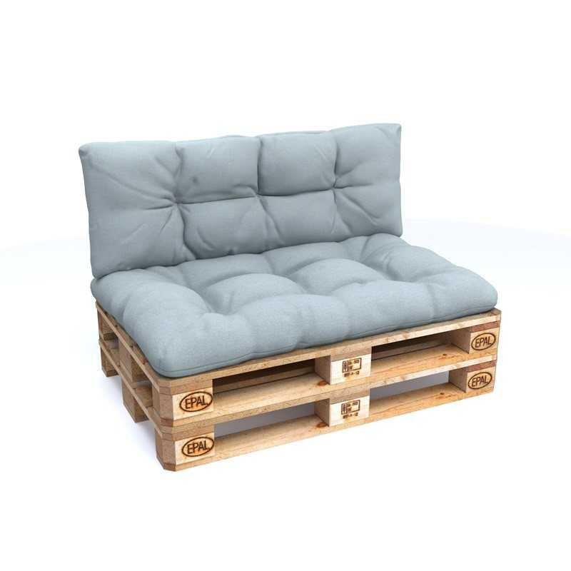 Set of 2 Garden Quilted Cushions 120x80 + 120x40 Blue