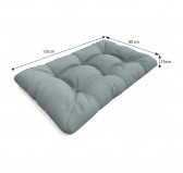 Set of 2 Garden Quilted Cushions 120x80 + 120x40 Blue
