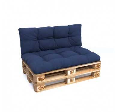 Set of 2 Garden Quilted Cushions 120x80 + 120x40 Dark Blue
