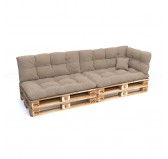 Set of 6 Garden Quilted Cushions 120x80 + 120x40 Beige Set of 6 Garden Quilted Cushions 120x80 + 120x40 Beige
