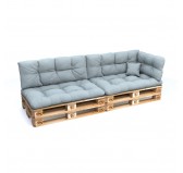 Set of 6 Garden Quilted Cushions 120x80 + 120x40 Blue