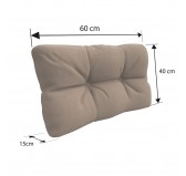 Set of 8 Garden Quilted Cushions 120x80 + 120x40 Beige