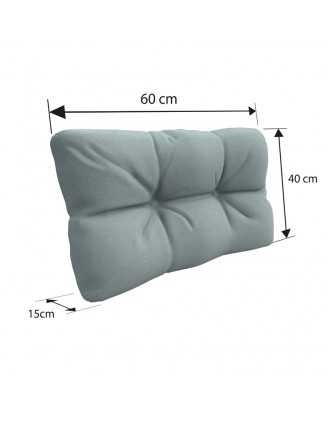 Set of 8 Garden Quilted Cushions 120x80 + 120x40 Blue