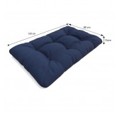 Set of 8 Garden Quilted Cushions 120x80 + 120x40 Dark Blue