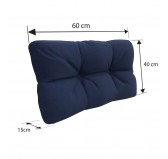 Set of 8 Garden Quilted Cushions 120x80 + 120x40 Dark Blue