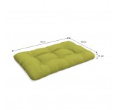 Set of 8 Pallet Cushions, 3x Seat + 3x Backrest + Side Cushion + Deco Cushion, Quilted, Lime