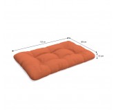 Set of 8 Pallet Cushions, 3x Seat + 3x Backrest + Side Cushion + Deco Cushion, Quilted, Orange