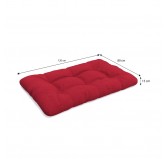 Set of 8 Pallet Cushions, 3x Seat + 3x Backrest + Side Cushion + Deco Cushion, Quilted, Red