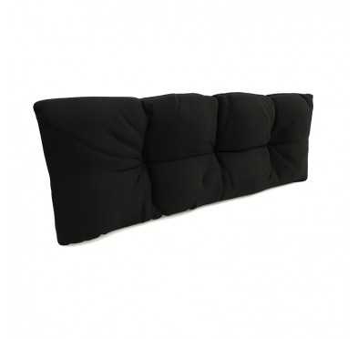 Pallet Garden Quilted Backrest Cushion 120x40x12 cm Black