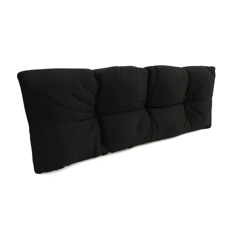 Pallet Garden Quilted Backrest Cushion 120x40x12 cm Black