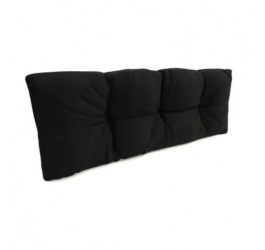Pallet Garden Quilted Backrest Cushion 120x40x12 cm Black
