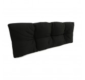 Pallet Garden Quilted Backrest Cushion 120x40x12 cm Black