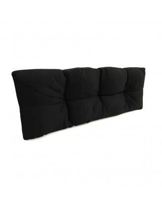 Pallet Garden Quilted Backrest Cushion 120x40x12 cm Black