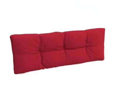 Pallet Backrest Cushion, Quilted, 120x40x12 cm, Red