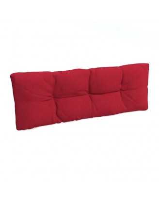Pallet Backrest Cushion, Quilted, 120x40x12 cm, Red