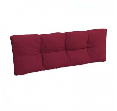 Pallet Backrest Cushion, Quilted, 120x40x12 cm, Burgundy