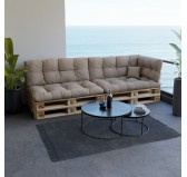 Pallet Garden Quilted Seat Cushion 120x80x15 Beige