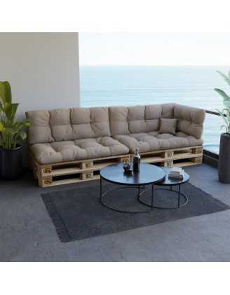 Pallet Garden Quilted Seat Cushion 120x80x15 Beige