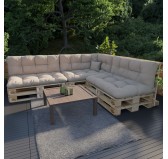 Pallet Garden Quilted Seat Cushion 120x80x15 Beige