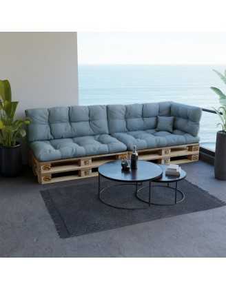 Pallet Garden Quilted Seat Cushion 120x80x15 Blue