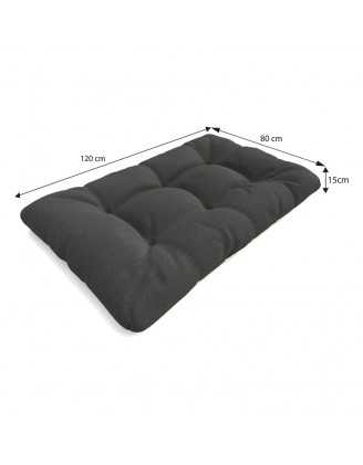 Pallet Garden Quilted Seat Cushion 120x80x15 Anthracite