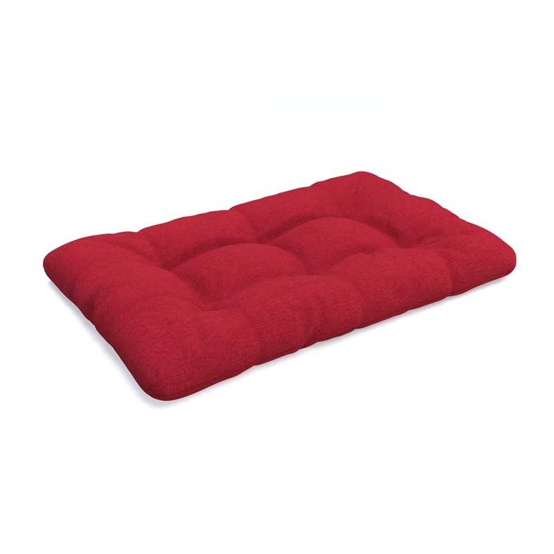 Pallet Seat Cushion, Quilted, 120x80 cm, Red