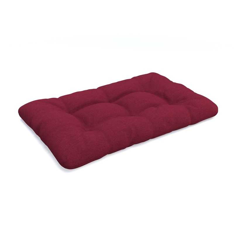 Pallet Seat Cushion, Quilted, 120x80 cm, Burgundy