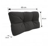 Pallet Garden Quilted Side Cushion 60x40x12 cm Anthracite