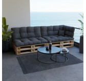 Pallet Garden Quilted Side Cushion 60x40x12 cm Anthracite