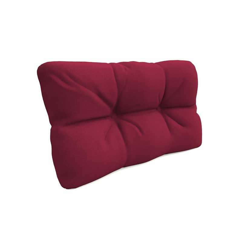 Pallet Side Cushion, Quilted, 60x40x12 cm, Burgundy