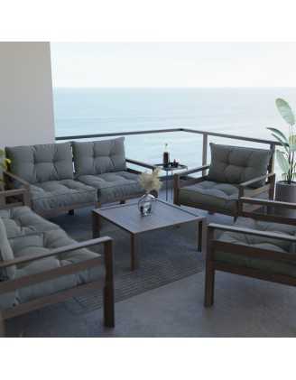 Garden Chair Seat Cushion Grey 60x60