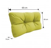 Set of 8 Pallet Cushions, 3x Seat + 3x Backrest + Side Cushion + Deco Cushion, Quilted, Lime