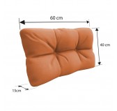 Set of 8 Pallet Cushions, 3x Seat + 3x Backrest + Side Cushion + Deco Cushion, Quilted, Orange