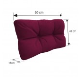 Set of 6 Pallet Cushions, 2x Seat + 2x Backrest + Side Cushion + Deco Cushion, Quilted, Violet
