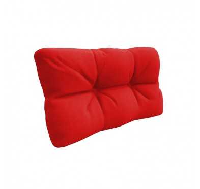 Pallet Side Cushion, Water-Resistant, Quilted, 60x40x12 cm, Red