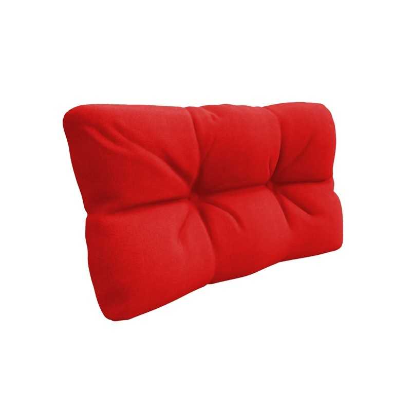 Pallet Side Cushion, Water-Resistant, Quilted, 60x40x12 cm, Red